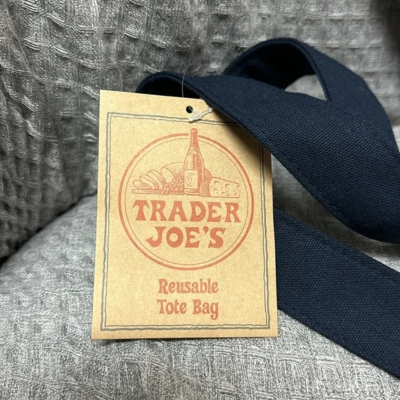 Trader Joe’s, navy blue large tote bag - Picture 3 of 6